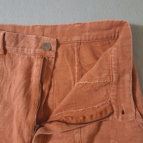 Entro Women's Cargo Pants 29x27 Terracotta Utility Crop Wide Leg Boho High Rise - Picture 7 of 11